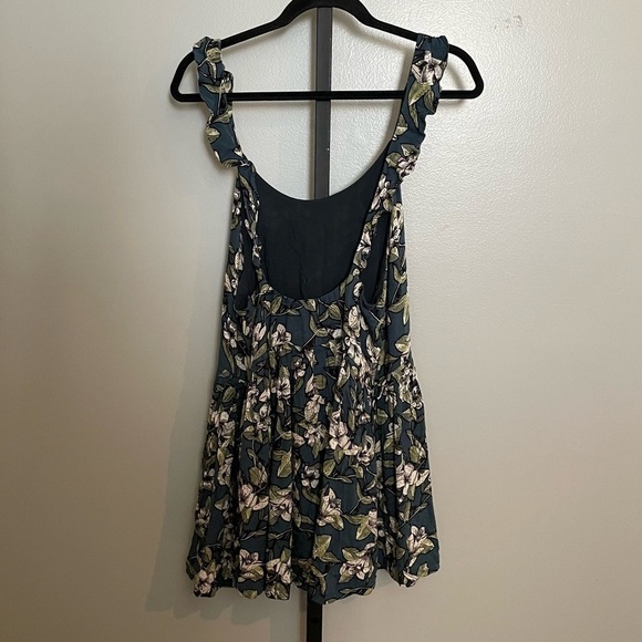 Free People Dear You Blue Combo Floral Strappy Mini Dress Size Small - Picture 5 of 7